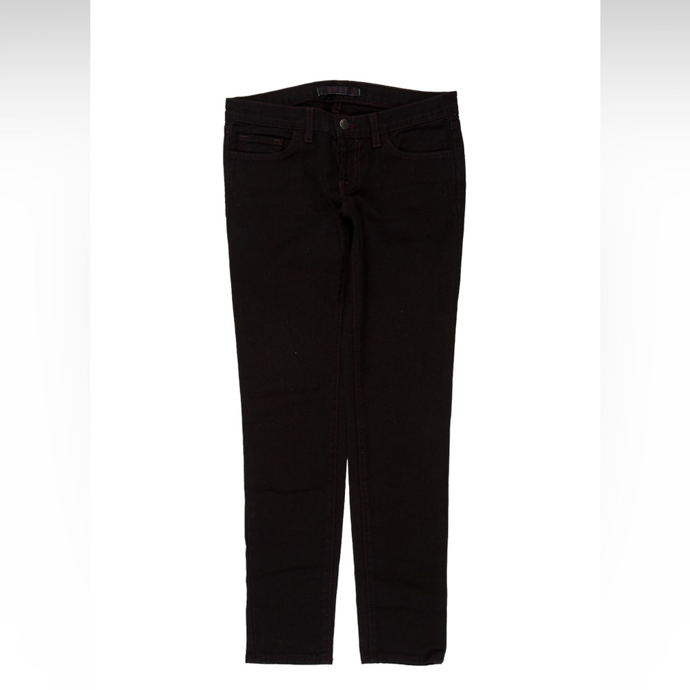 J Brand Skinny Jeans w/ Purple Contrast Stitching